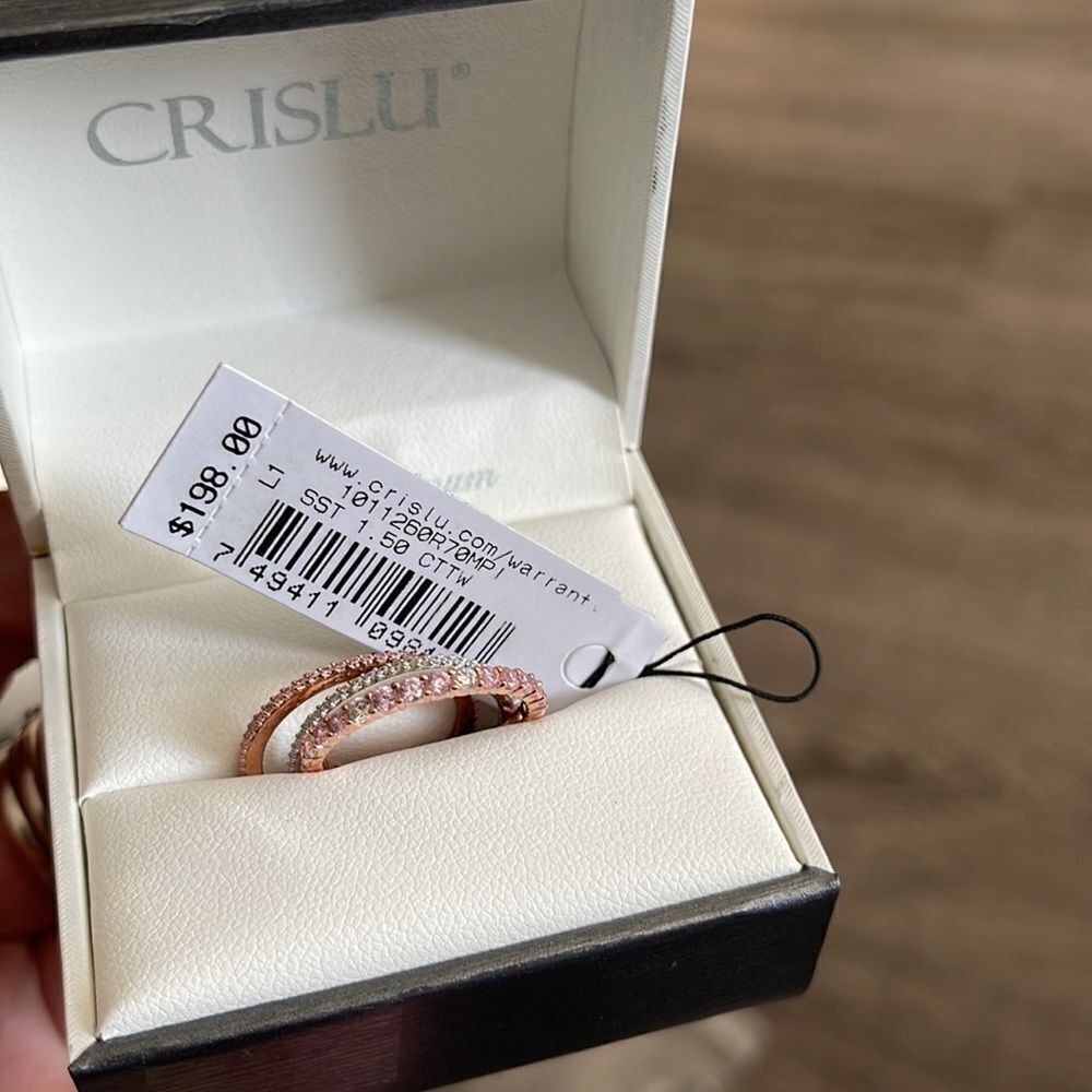 Crislu Embellished Stackable Rings NEW - Picture 2 of 2